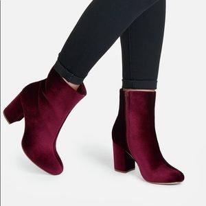 JustFab Velvet (Above the) Ankle Boots